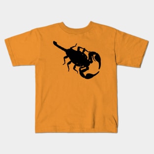 Scorpion Dark Outline Drawing Kids T-Shirt